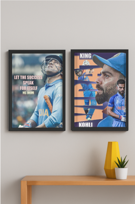 MS Dhoni X Virat Kohli Framed Bundle
